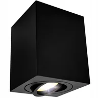 Lampy ścienne - Oprawa Sufitowa Natynkowa GU10 Led Ruchoma 90x115 Czarna spot Duża kinkiet - miniaturka - grafika 1