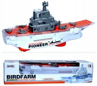 Samochody i pojazdy dla dzieci - Lotniskowiec Statek Myśliw Żołnierze Wojsko OKRĘT - miniaturka - grafika 1