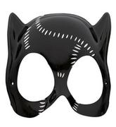 Dodatki do strojów karnawałowych - Maska kobiety kot, czarna, rozmiar uniwersalny - miniaturka - grafika 1