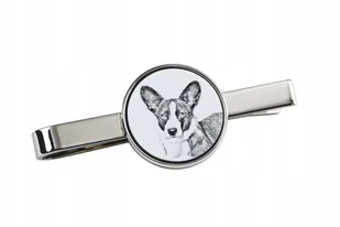 Cardigan Welsh Corgi - spinka do krawata z psem, personalizowany klips do k - Spinki do mankietów i krawatów - miniaturka - grafika 1