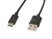 Kable USB - Lanberg kabel USB-C - USB-A M/M 2.0 1m czarny - miniaturka - grafika 1