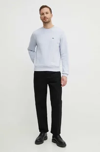 Lacoste bluza męska kolor niebieski gładka - Bluzy męskie - miniaturka - grafika 1