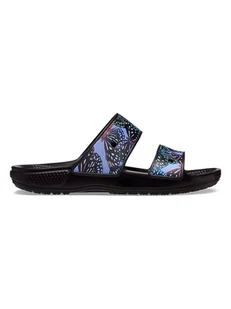 Crocs Klapki "Classic" w kolorze fioletowo-czarnym - Klapki i japonki damskie - miniaturka - grafika 1