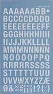 Etykiety do drukarek - Etykiety z literami i cyframi, kolor: czarny, litery 12 mm, białe - miniaturka - grafika 1