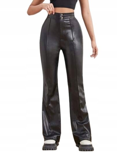 SHEIN SPODNIE DAMSKIE CZARNE DŁUGIE CASUAL 38 ŁKM