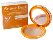 Balsamy i kremy do opalania - Krem do nawilżenia Gisele denis Compact Facial Sunscreen Cream SPF50 + Light Tone 10 g (8414135875402) - miniaturka - grafika 1