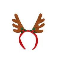 Ozdoby bożonarodzeniowe - Opaska brązowe rogi - miniaturka - grafika 1