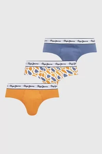 Majtki męskie - Pepe Jeans slipy 3-pack męskie kolor pomarańczowy - grafika 1