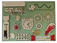 Zabawki sensoryczne - tablica manipulacyjna mała - rozmiar - miniaturka - grafika 1