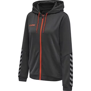 Bluzy damskie - Hummel Hummel damska bluza z kapturem HmlAuthentic Poly Zip Hoodie Woman szary asfaltowy L 204939-1525-L - grafika 1