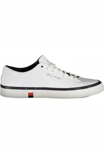 Męskie buty sportowe Tommy Hilfiger białe Kolor: biały, rozmiar: 43 - Buty sportowe męskie - miniaturka - grafika 1