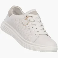 Półbuty damskie - Półbuty Damskie Buty Skórzane Sneskersy z zawieszką Białe Filippo DP6860/26 WH Biały 36 - miniaturka - grafika 1