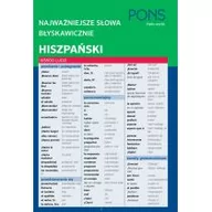 Książki do nauki języka hiszpańskiego - Pons Hiszpański Najważniejsze słowa błyskawicznie - Praca zbiorowa - miniaturka - grafika 1