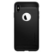 Etui i futerały do telefonów - Etui, iPhone XS Max Spigen Rugged Armor, czarny - miniaturka - grafika 1