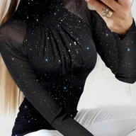 Bluzki damskie - TEMU Koszulka Damska Slim Fit – Edycja Le You Targeted - miniaturka - grafika 1