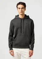Bluzy męskie - felpa uomo wrangler 112364289 sign off hoodie faded black - miniaturka - grafika 1