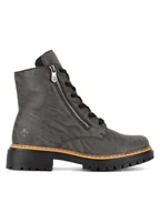 Botki damskie - Rieker Botki 72611-45 Szary - miniaturka - grafika 1