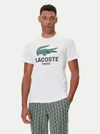 Koszulki męskie - Lacoste T-Shirt TH5634 Biały Regular Fit - miniaturka - grafika 1