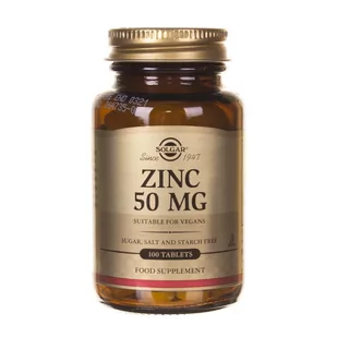 Solgar Cynk 50 mg - 100 tabletek - Witaminy i minerały - miniaturka - grafika 1