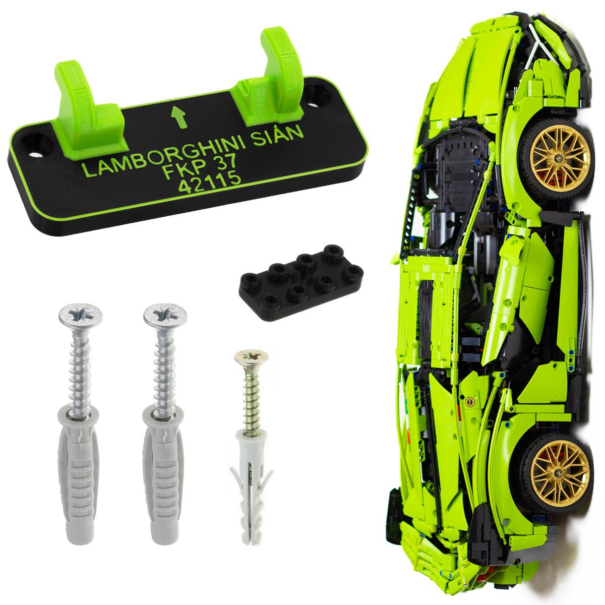 Lamborghini Sian - 42115 - SOLIDNY Uchwyt na ścianę Wieszak na LEGO auto