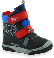 Buty dla chłopców - Buty zimowe chłopięce śniegowce Wojtyłko 25072 Soft Shell Czarne - miniaturka - grafika 1