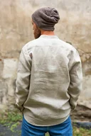 Koszule męskie - Koszula konopna męska WOOD natural - miniaturka - grafika 1