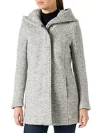 Płaszcze damskie - ONLY Onlsedona Boucle Wool Coat Petit OTW Fn płaszcz damski, jasnoszary melanżowy, XS wąska talia - miniaturka - grafika 1