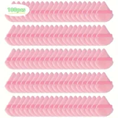 Gąbeczki do makijażu - TEMU 30/100 szt. Różowa Puff Facial Soft Triangle Nadaje się do rozpylania pudru i pudru ciała, a także do mieszania kremów i podkładów. Zestaw gąbek - miniaturka - grafika 1