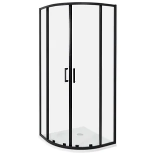 Beliani Kabina prysznicowa JUKATAN 80 x 80 x 185 cm Czarny - Kabiny prysznicowe Beliani Kabina prysznicowa JUKATAN 80 x 80 x 185 cm Czarny - Kabiny prysznicowe - miniaturka - grafika 1