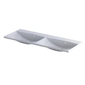 Umywalki - Umywalka meblowa Oristo Amelia 120x46 cm prostokątna biały połysk UME-AM-120-92-D-BO - miniaturka - grafika 1