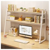 Regały biurowe - Ecarla regał 3-pozopmowy na książki i przybory biurowe Biały SZ40B - miniaturka - grafika 1