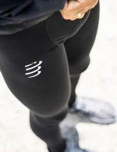 COMPRESSPORT kompresyjne legginsy do biegania męskie UNDER CONTROL TIGHTS czarne - Spodnie sportowe męskie - miniaturka - grafika 4