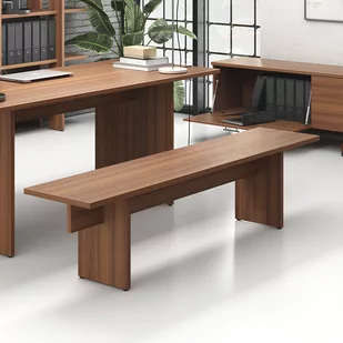 Ławka SOLID, 1800 x 400 x 443 mm, orzech - Biurka - miniaturka - grafika 3