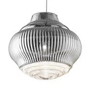 Lampy sufitowe - Lampa wisząca Bonnie 130 cm srebrna metallic - miniaturka - grafika 1
