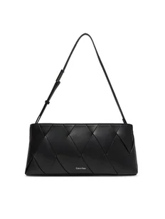 Calvin Klein Torebka Ck Woven Elongated Shoulder Bag K60K612992 Czarny - Torebki damskie - miniaturka - grafika 1