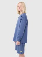 Koszulki dla chłopców - 4F Longsleeve regular z nadrukiem chłopięcy - niebieski 122 (6-7 lat) - miniaturka - grafika 1