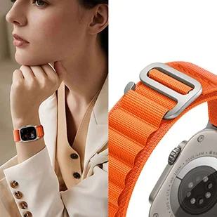 Pasek do zegarka sportowy Alogy Sport Strap do Apple Watch 4/5/6/7/8/SE (38/40/41mm) Pomarańczowy - Akcesoria do smartwatchy - miniaturka - grafika 5