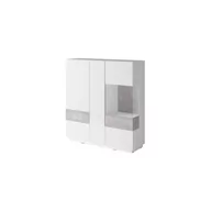 Kredensy - Kredens TYP-46 Silke Helvetia Wieruszów Biały / Biały Połysk / Dąb Wotan - miniaturka - grafika 1