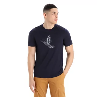 Koszulki męskie - Koszulka męska Icebreaker Tech Lite II Short Sleeve T-shirt Skiing Yeti midnight navy - M - grafika 1