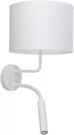 Lampy ścienne - Nowodvorski Kinkiet LAMPA ścienna HOTEL PLUS 9073 abażurowa OPRAWA okrągła z peszlem do czytania biała 9073 - miniaturka - grafika 1