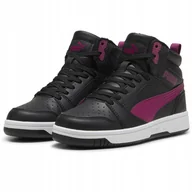 Buty sportowe damskie - Buty damskie jesienne zimowe Puma Rebound 39468504 wysokie czarne 35.5 - miniaturka - grafika 1