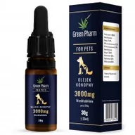 Suplementy i witaminy dla kotów - Green Pharm CERTYFIKOWANY Olejek konopny 10% CBD 3000mg Animals 33ml Dla psów i kotów z olejem z łososia - miniaturka - grafika 1