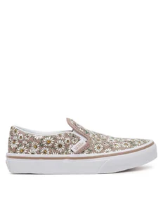 Vans Tenisówki Classic Slip-On VN000D0JBF21 Beżowy - Buty dla dziewczynek - miniaturka - grafika 1