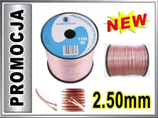 KAB0360 Kabel głośnikowy CCA 2x2.50mm CABLETECH 1m - Kable - miniaturka - grafika 1