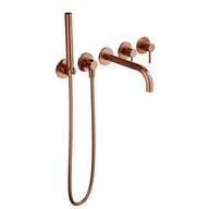 Zestawy baterii łazienkowych - System podtynkowy wannowy miedź szczotkowana Omnires - miniaturka - grafika 1