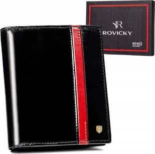 Rovicky Portfel męski w orientacji pionowej ze skóry naturalnej - Rovicky NoSize - Portfele - miniaturka - grafika 1