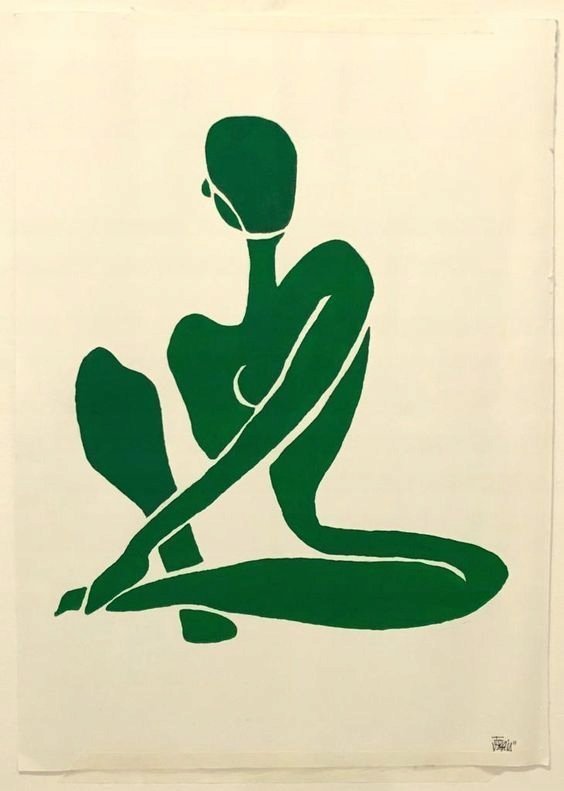 PODKŁADKA POD MYSZ Z Nadruk 22x18cm Henri Matisse Green Women Tekst Prezent