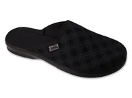 Kapcie męskie - Kapcie męskie pantofle domowe wsuwane czarne z tkaniny Befado 548M052-45 - miniaturka - grafika 1