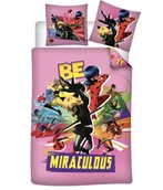 Pościel - Różowa Pościel Biedronka Miraculous 140x200 - miniaturka - grafika 1