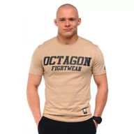 Koszulki sportowe męskie - Octagon T-Shirt Koszulka FW Straight Beżowy - miniaturka - grafika 1